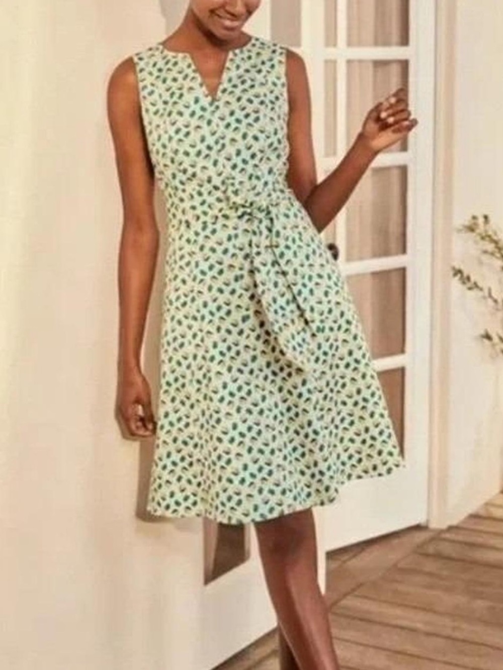Boden Lemon Lime print Mischa dress